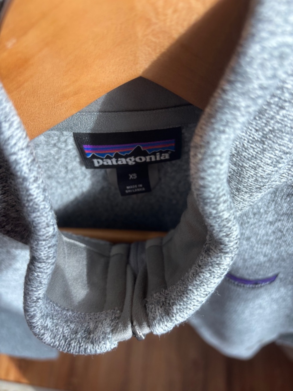Patagonia Light Heather Gray Full-Zip Fleece Jacket - Picture 2 of 3